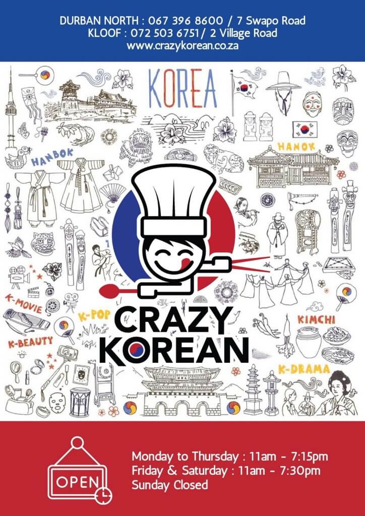 Crazy Korean Menu Cover