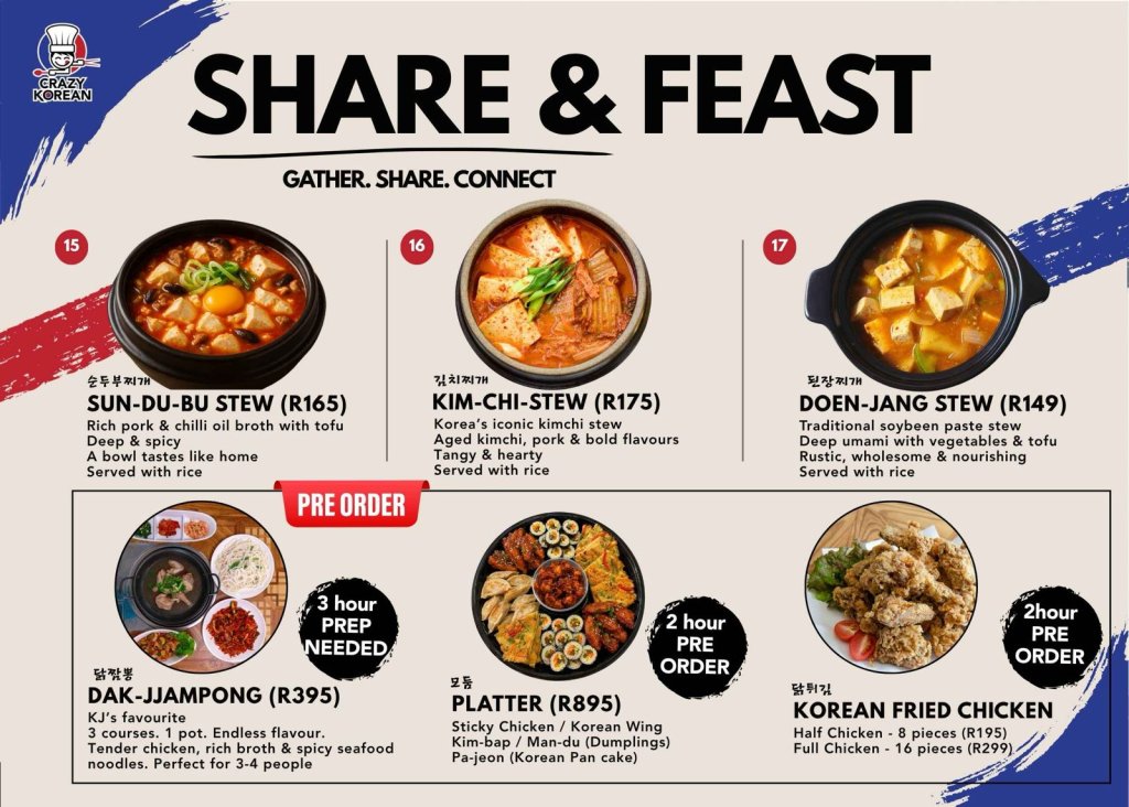 Menu Crazy Korean Share and Feast